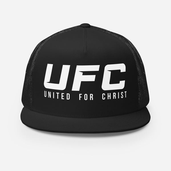 UFC United For Christ (Flat Bill DTG Print)  Trucker Cap