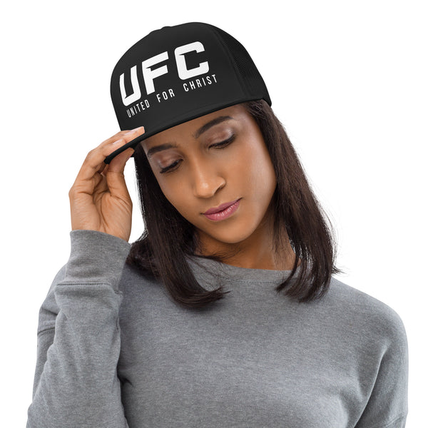UFC United For Christ (Flat Bill DTG Print)  Trucker Cap