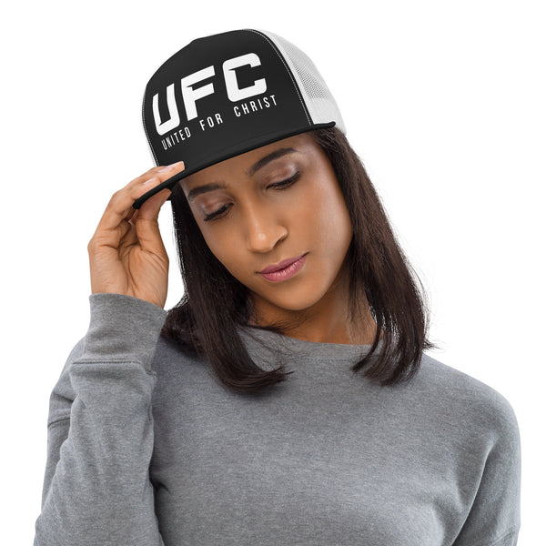 UFC United For Christ (Flat Bill DTG Print)  Trucker Cap