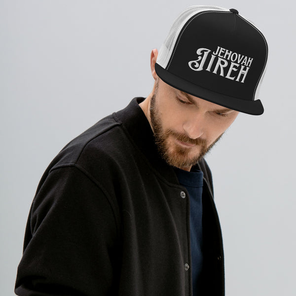 Jehovah Jireh Trucker Hat (Embroidery Flat Bill)