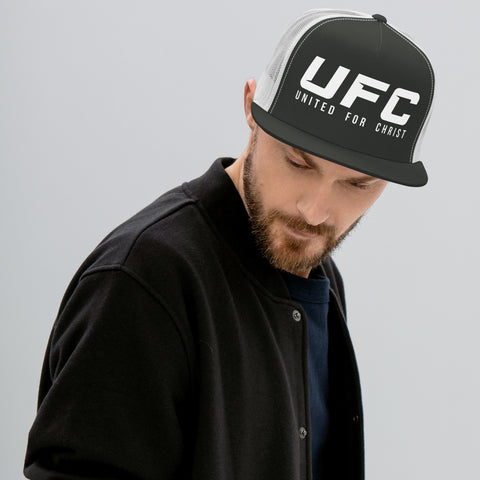 UFC United For Christ (Flat Bill DTG Print)  Trucker Cap
