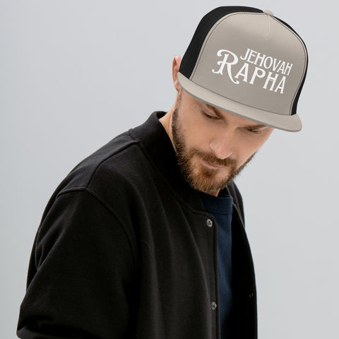 Jehova Rapha Trucker Crown (Flat Bill - DTG Print)