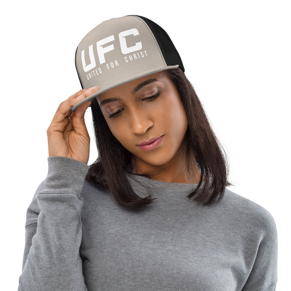 UFC United For Christ (Flat Bill DTG Print)  Trucker Cap
