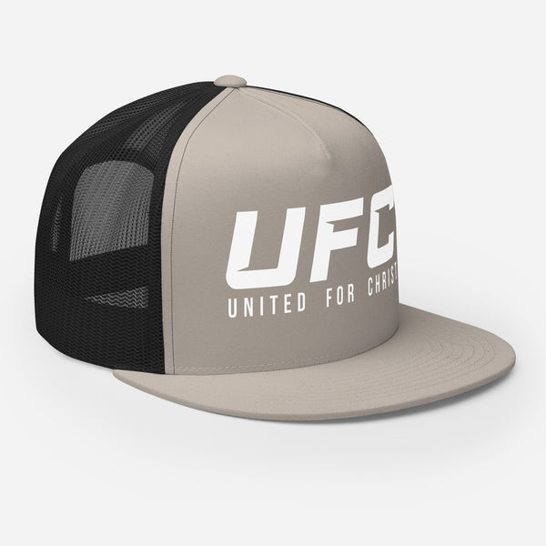 UFC United For Christ (Flat Bill DTG Print)  Trucker Cap