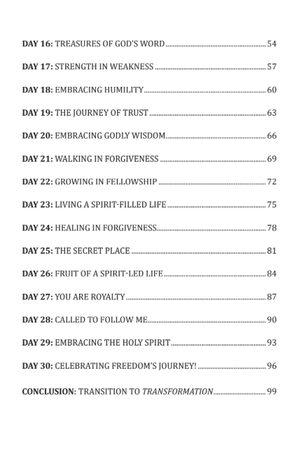 Freedom: 30-Day Devotional Journal – Break Free and Walk with Jesus