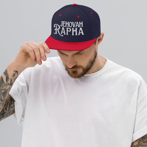 Jehova Rapha Trucker Hat (Embroidered Flat Bill)