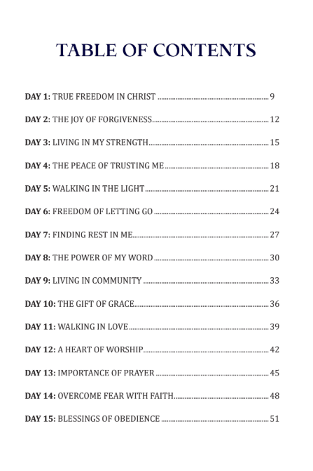 Freedom 30-day Christian devotional journal book cover