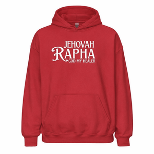 Red Jehovah Rapha God My Healer Christian hoodie