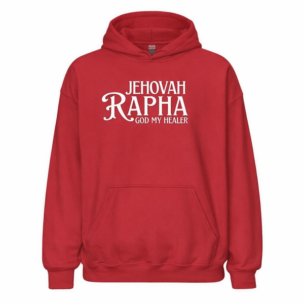 Red Jehovah Rapha God My Healer Christian hoodie