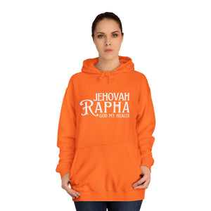 Orange Jehovah Rapha God My Healer Christian hoodie