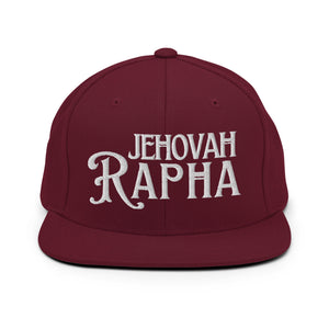 Burgundy Jehovah Rapha God My Healer flat bill trucker hat