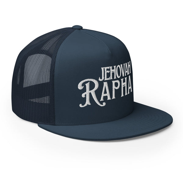 Jehova Rapha Trucker Hat (Embroidered Flat Bill) - One Vision