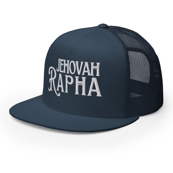 Jehova Rapha Trucker Hat (Embroidered Flat Bill) - One Vision