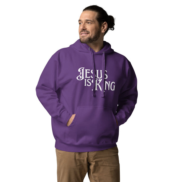 Purple Jesus Is King Christian hoodie