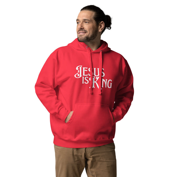 Red Jesus Is King Christian hoodie