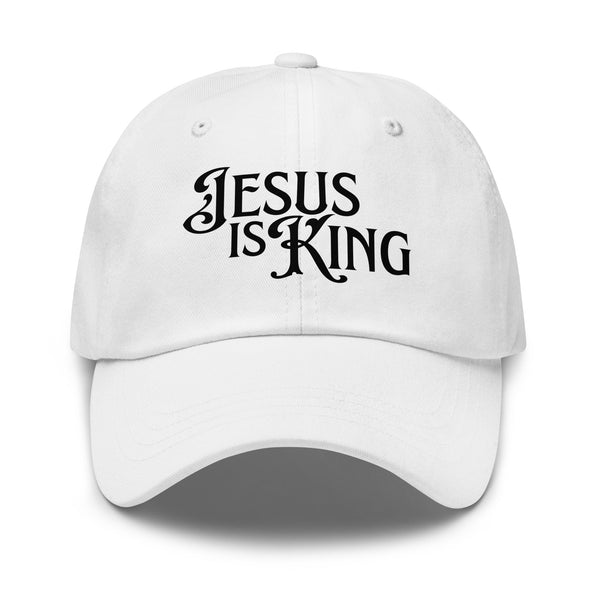 White Jesus Is King women’s dad hat with DTG print